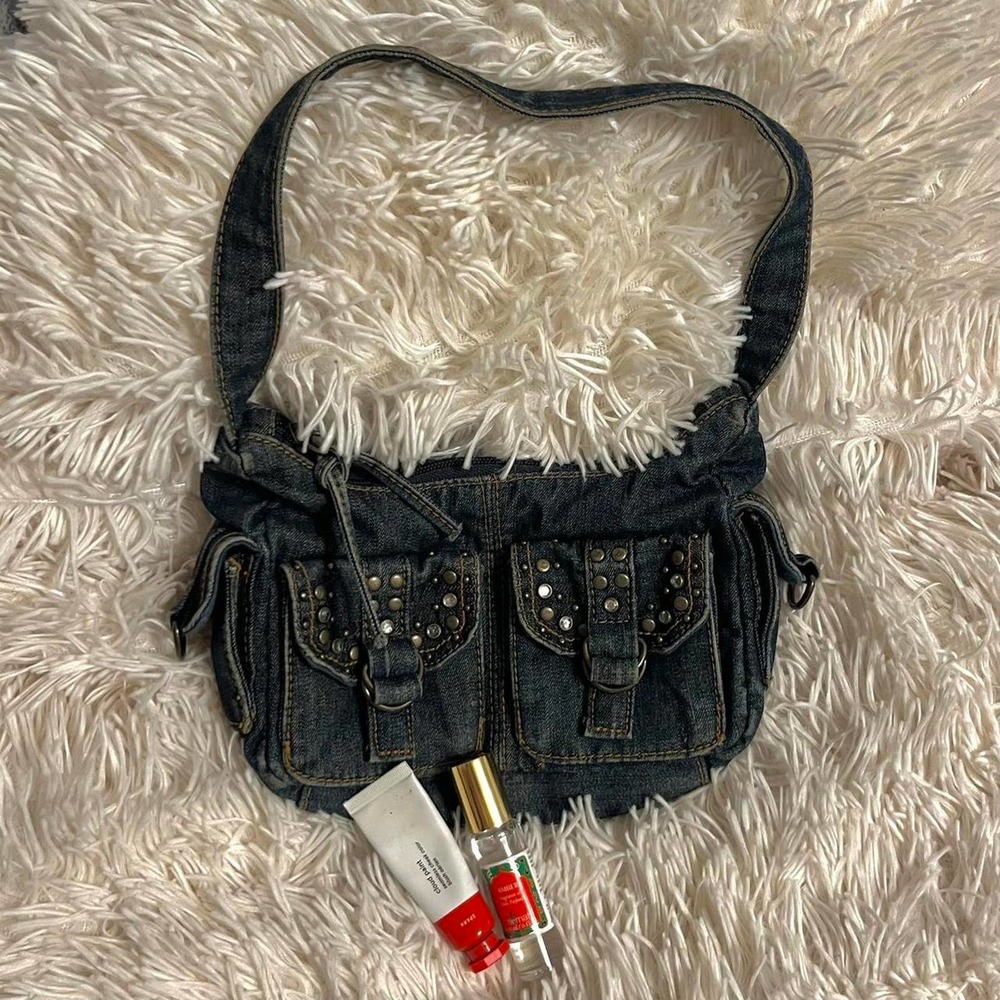 early 2000s limited too denim mini purse